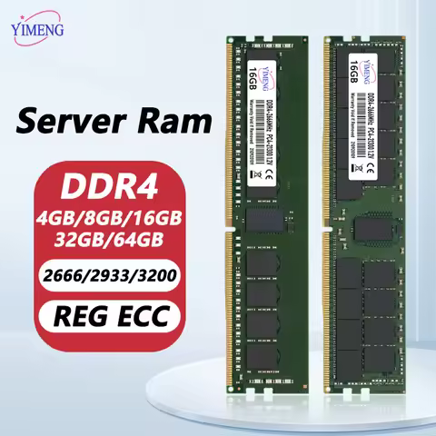 DDR4 8GB 16GB 32GB 64GB Server Memory Ram PC4 2133 2400 2666 2933 3200Mhz 1.2V 288Pin 2RX4 4RX4 REG 