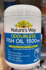 Dầu cá không mùi Natures Way Odourless Fish Oil 1500 mg