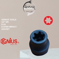 Genius Tools 3/4" Impact Star Socket E-24 Shock Star E24
