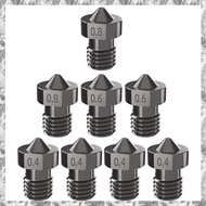 [I O J E] 8Pcs Hardened Steel V6 Nozzle Kit, 3D Printer V6 Hotend Extruder Nozzles 0.4Mm 0.6Mm 0.8Mm