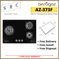 Aerogaz AZ-373F Tempered Glass Hob 70cm with Safety Valve  (Include Install and Disposal)