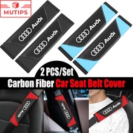 Audi Carbon Fiber Car Seat Belt Cover Auto Shoulder Pad Safety Protector Cushion For A3 8l 8Y A1 Q5 