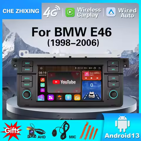 7'' DSP AI 8G+128G Android 13 CarPlay Android Auto Radio For BMW E46 M3 318/320/325/330/335 4G Car M