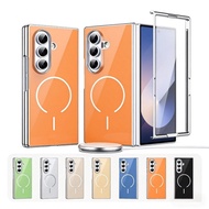 Colorful Premium Glass Magnetic Phone Case for Samsung Galaxy Z Fold 7 Z Fold 6 Z Fold 5 Z Fold 4 Z 