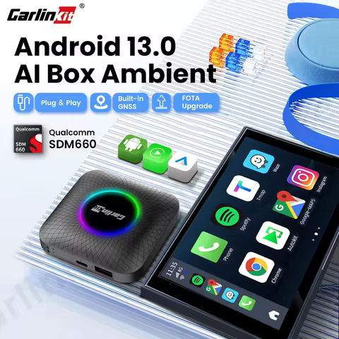 Carlinkit SDM660 Tv Box Android 13 Qualcomm 8 Core CarPlay Android Auto Wireless Adapter Support Onl