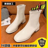 Womens Boots 2022 New Autumn Best Selling Chunky Heel Autumn Ankle Boots White Skinny Boots Spring and Autumn Boots Dr. Martens Boots