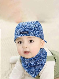 兒童帽子套裝1套，海盜帽，嬰兒頭飾套裝，三角巾圍巾，嬰兒帽、圍巾套裝
