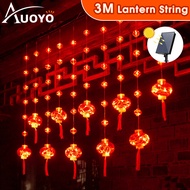 Auoyo Chinese New Year Decoration CNY 2024 LED Lantern Light Curtain Light Strip String Lights Chris