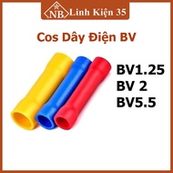 Set of 100 BV plastic-coated straight wire connectors of all kinds BV1.25/BV2/BV5.5, super convenien