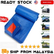 20x20 Feet Waterproof Tarpaulin Blue Orange Sheet Canvas