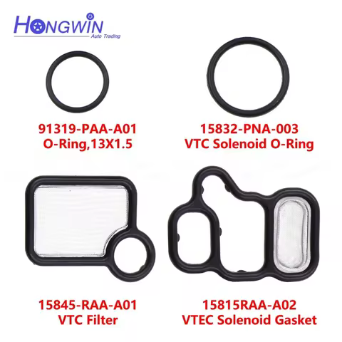 Gasket Solenoid Spool Valve Filter Solenoid Kit O-Ring For Honda Civic 15815-RAA-A02 15832-PNA-003 1