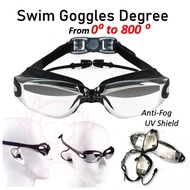 [SG] Swimming Goggles Degree | Anti Fog + UV Shield | Adult & Children | Prescription Goggles