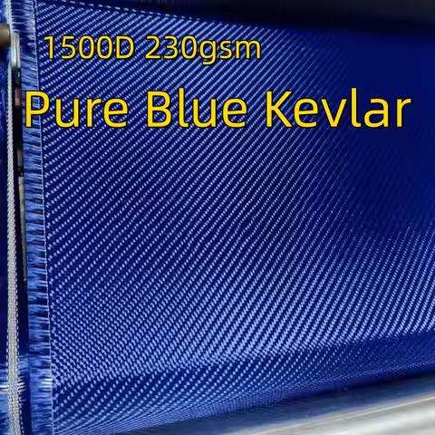 Real all Kevlar Aramid fiber Fabric 3K 1500D 230gsm Blue 40" * 20" / 100cm * 50cm and 40" *x11.8" /1