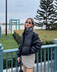 HYDE - BLANCO PUFFER JACKET ซิปซ่อนรูดได้ถึงคอเลยค่ะ กันลมกันหนาว ชายเสื้อรูดได้