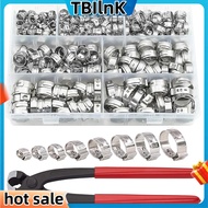 131 PCS Stainless Steel PEX Clamps Stepless Clamps for Pipe Fittings Compression Ring Clamps