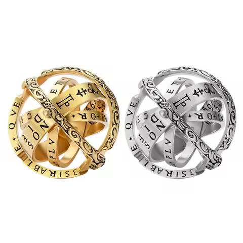 Cool Astronomical B All Rings For Women Men Creative Complex Rotating Cosmic Finger Ring Jewelry Fas