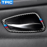 TPIC Carbon Fiber For BMW E90 E92 E93 3 Series 2005-2012 Car Interior Door Bowl Handle Cover Interior Trim Sticker Acces