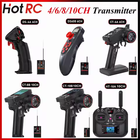 Hotrc 4/6/8/10CH 2.4GHz CT-6A DS-600 CT-8A CT-10B HT-10A Transmitter F-06A F-08A F-10A Receiver for 