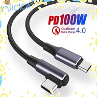 HLAR USB C to USB Type C Cable Mobile Phone 5A Quick Charge 4.0 Right Angle
