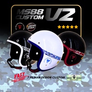 [CUSTOM MS88] 100% ORIGINAL MS88 custom getah helmet murah SPECIAL PADDING Tali Ikat Wholesale Price