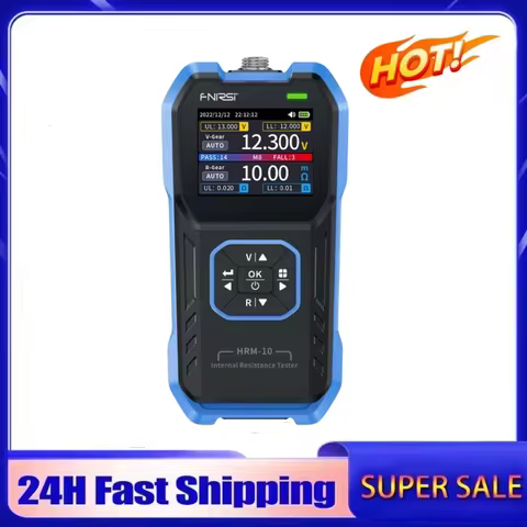 FNIRSI HRM-10 Battery Voltage Internal Resistance Tester 18650 High-precision AC Acid Lithium Lead C