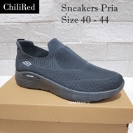 HITAM Knitted men's canvas shoes men's shoes black laceless shoes men's Sport Shoes men's Sneakers m