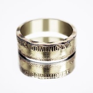 多米尼加共和國硬幣戒指 1 比索 1992 年男士硬幣戒指 女士硬幣戒指