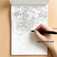 A Beautifully Designed Graffiti Pattern for Copying and Coloring Decompression Drawing Book24 Differ