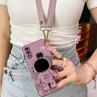 Casing Samsung Galaxy A10S A10 M10 A21S A20S Electroplating Astronauts Holder Soft Case With Lanyard