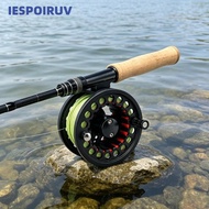 IESPOIRUV Fly Reel Combo, Large Arbor Aluminum Fly Fishing Reel, Durable WF Floating Fly Line Backin