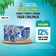 Combo 2 Thùng 24 Lon Bia Tiger Coolpack 250ml