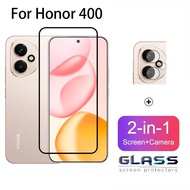 2 In 1 Honor 400 5G Tempered Glass Screen Protector Film Camera Lens For Honor X8C X7C X6C X6B 4G 5G
