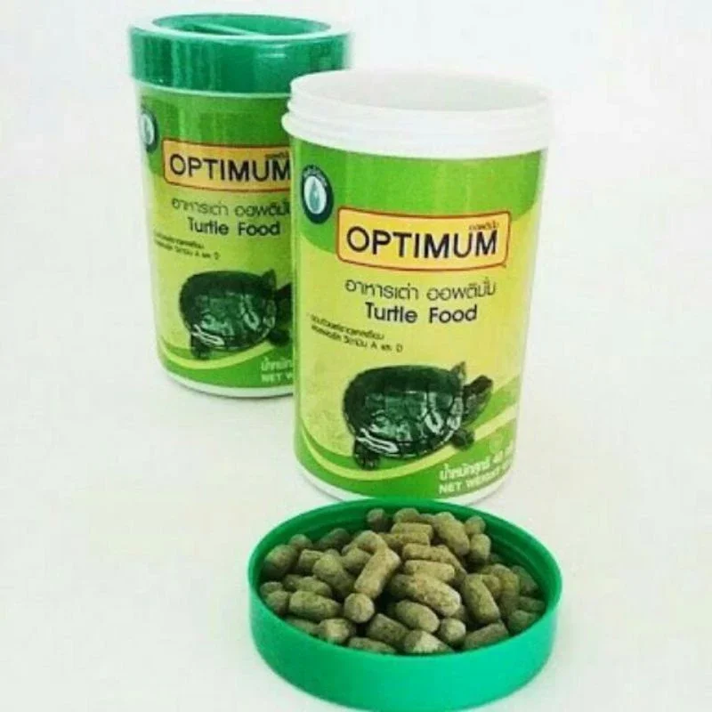 Optimum อาหารเต่า เต่าน้ำ เต่าญี่ปุ่น ออพติมั่ม Turtle ขนาด 40 กรัม 1 กระปุก