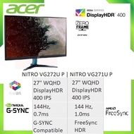 [Ready Stock] Acer Nitro VG272U P UM.HV2SG.P01 / VG271U P 27-Inch 2K (2560x1440) IPS Monitor 144Hz H