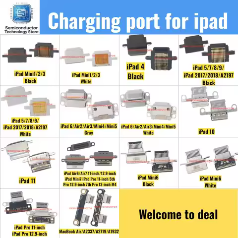 10Pcs USB 10 Pin Charger Connector Plug Dock Socket Port For IPad Pro 11 12.9 10.2 Inch 1st 2nd 3rd 