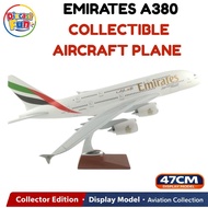 47cm Emirates Airlines Airbus A380 Diecast Aircraft Model Alloy Airplane Collectible Educational Toy