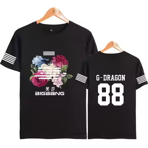 BIGBANG T Shirt Kpop G DRAGON T.O.P T Shirt Women Men Summer Short Sleeve Tee Korean Popular Fashion