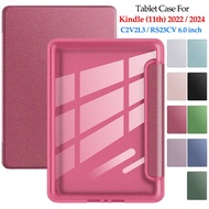 For Kindle 11th Gen 6.0'' 2022 2024 Acrylic Shockproof E-Book Case RS23CV C2V2L3 with Smart Wake