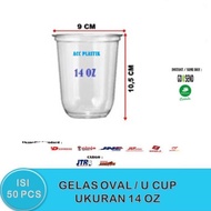 14oz oval cup u 14oz round thick plastic 7 grams contents 50 pcs