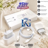 TC 35W White Charger ORI99 Type-C to Type-C Fast Charging PD 35W + C to C Cable [RSJ]