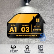 Custom Stick-on Acrylic Aesthetic House Numbers | Acrylic House Address Number Board D2