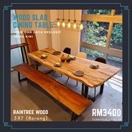 MEJA MAKAN KAYU BALAK DINING TABLE WOOD SLAB