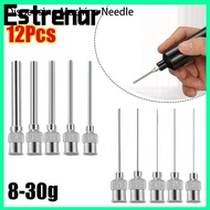 ESTRENAR 12Pcs Dispensing|Needle, Blunt Tip 8G-30G Fluids Industrial Glue Injection Needle, Durable 