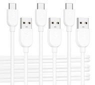 Cable Matters 3-Pack Extreme Flexible USB A to USB C Cable 6ft in White, Support Apple CarPlay, Andr
