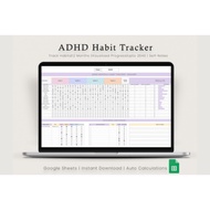 Digital Planner, Habit Tracker Spreadsheet Daily Habit Tracker Spreadsheet Weekly Habit Planner