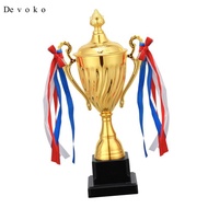 [Devoko] Competitions Award Trophy with Base, Soccer Football League Match Trophy, Fans