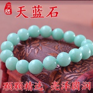 Natural blue stone bracelet features sky blue stone hand ornament