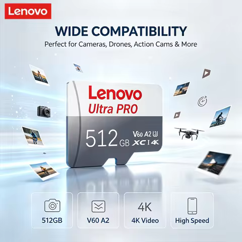 Lenovo Extreme pro High Speed Micro SD Card 128GB 256GB 512GB 64GB C10 TF Flash Memory Card for Phon