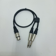 Canare Audio Cable 3mtr Jack Canon XLR Female To Akai 6.5mm Mono Male