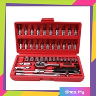 Set Tool Box Set Ratchet Spanner Wrench Set [46pcs]